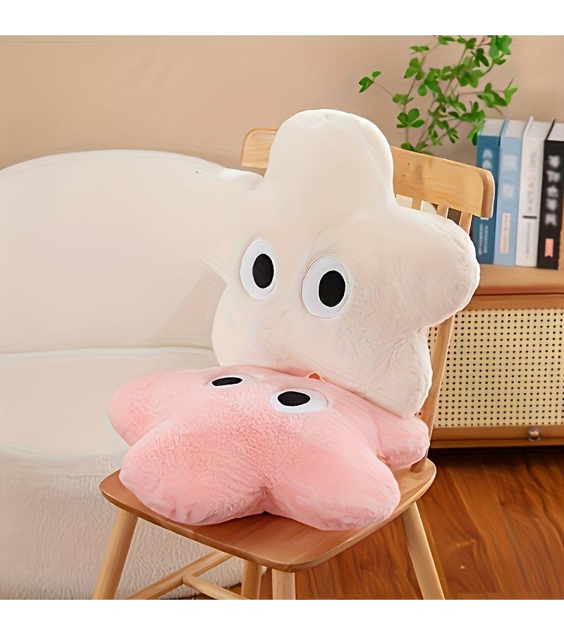 White Plush Flower Pillow Cozy Decorative Cushion For Bedroom Sofa - Image 3