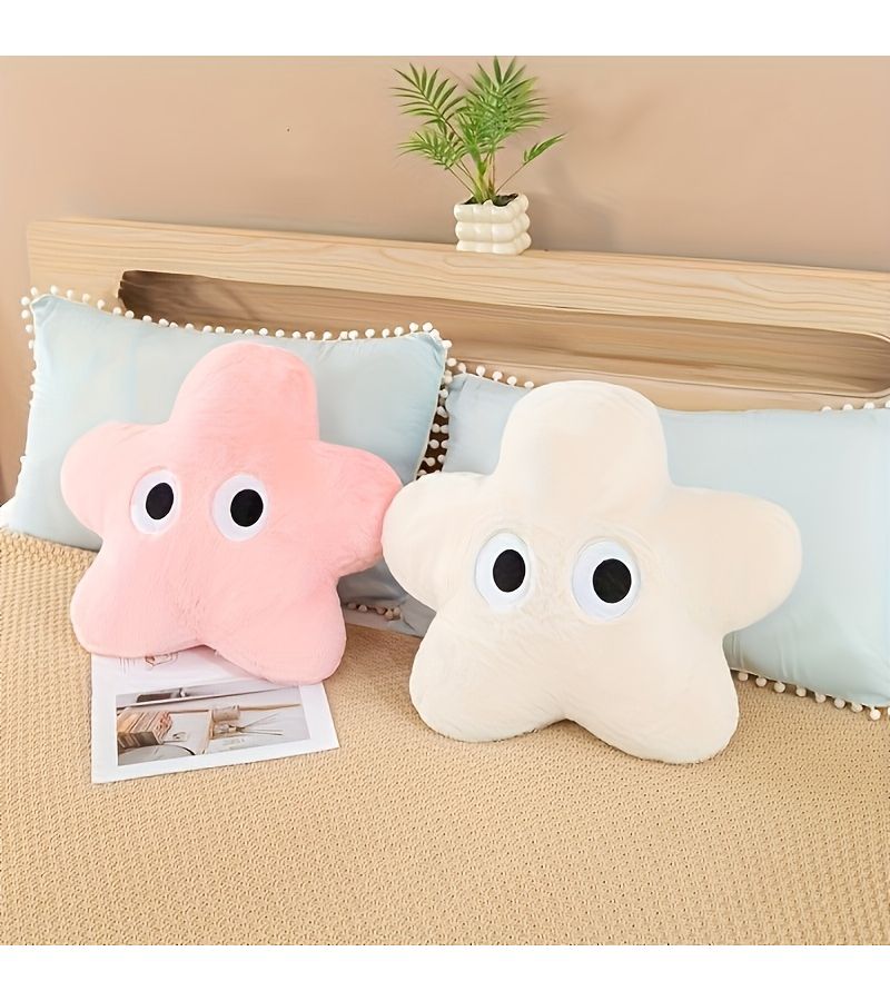 White Plush Flower Pillow Cozy Decorative Cushion For Bedroom Sofa - Image 5