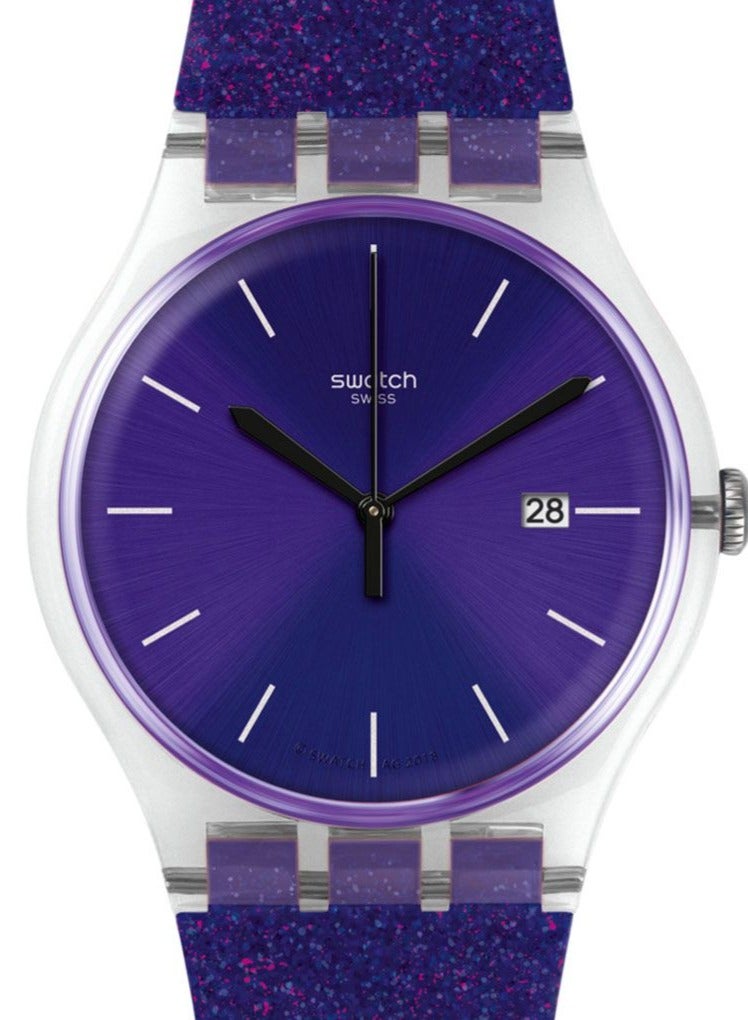 Swatch Unisex Ultraglitter Quartz Movement Water Resistant Wrist Watch - 41 Mm - Image 1
