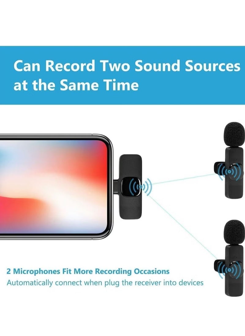 New Wireless Microphone for iPhone & iPad, Bluetooth Microphone for Recording Interviews, Vlogging, YouTube, TikTok, High-Quality Sound, Portable, Easy-to-Use, Ideal for Content Creators  Bullet Points: