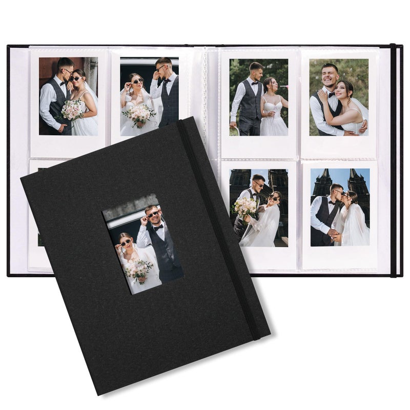 Vienrose Mini Polaroid Photo Album Book 208 Photos 2x3 Inch Pictures for Fujifilm Instax Mini 7s 8 9 11 25 26 40 50s 90 Evo Z2300 Instant Camera, Polaroid Snap Black 1 Pack - Image 1