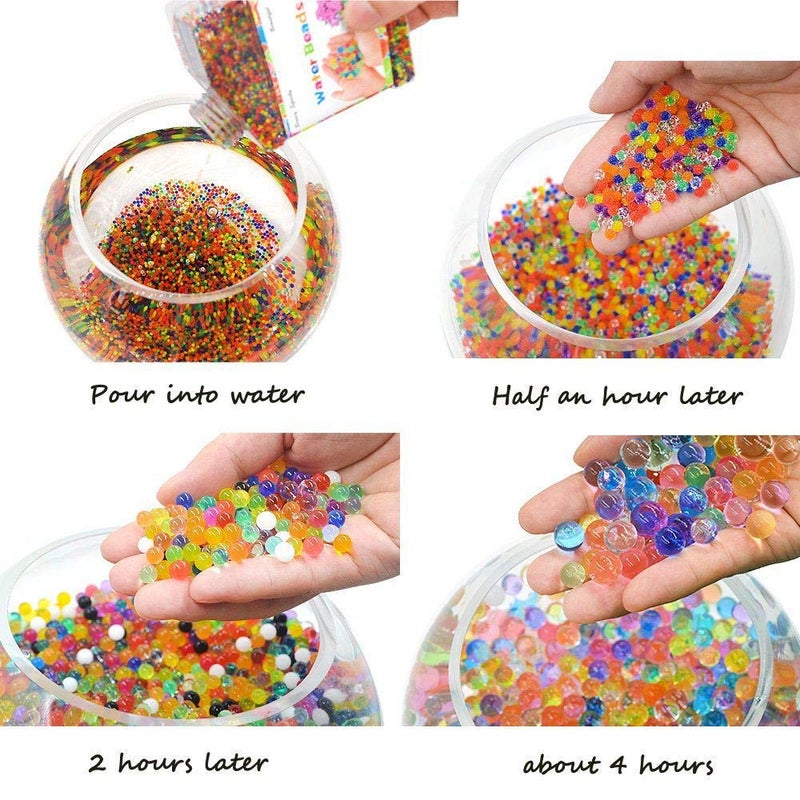 Firstly Firstly Traders Crystal Soil Water Pearls Growing Jelly Water Balls Multicolour Pack of 9 Ounces - Image 2