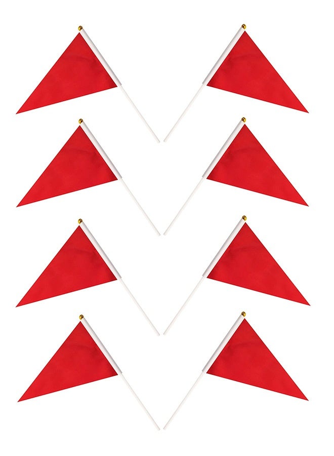 Peachjoy 50 حزمة من الأعلام الصغيرة الحمراء على أعمدة، علم حمراء صلبة محمولة، علم جرافيتي DIY، احتفالات الأحداث، المدرسة، الافتتاح الكبير، عيد ميلاد الأطفال، أندية رياضية، وعاء زهور - Image 5