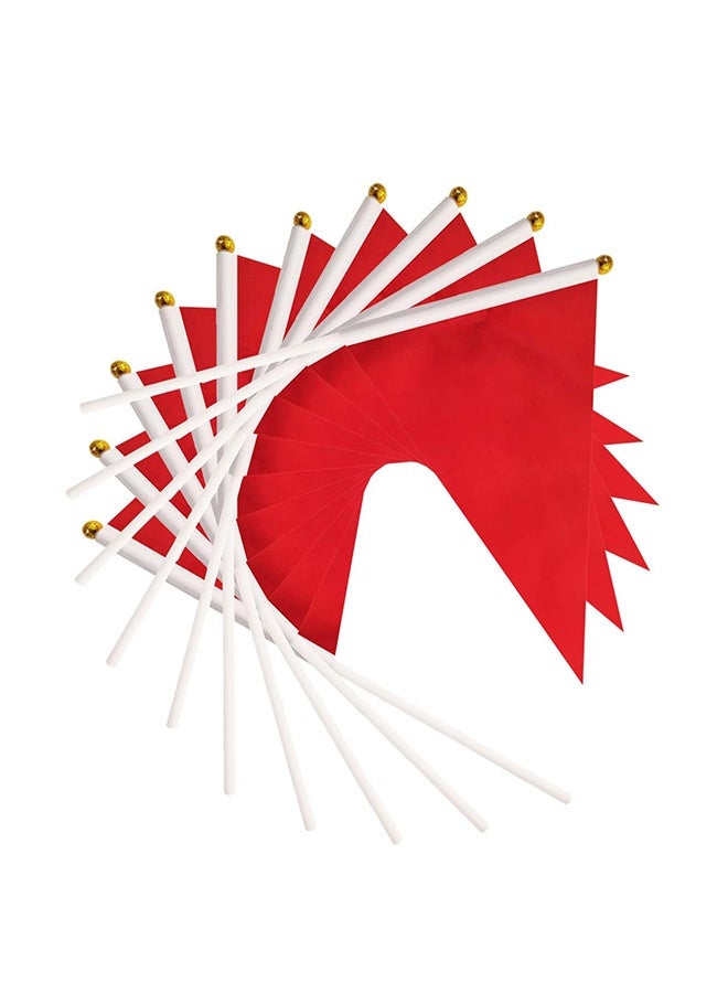 Peachjoy 50 حزمة من الأعلام الصغيرة الحمراء على أعمدة، علم حمراء صلبة محمولة، علم جرافيتي DIY، احتفالات الأحداث، المدرسة، الافتتاح الكبير، عيد ميلاد الأطفال، أندية رياضية، وعاء زهور - Image 3