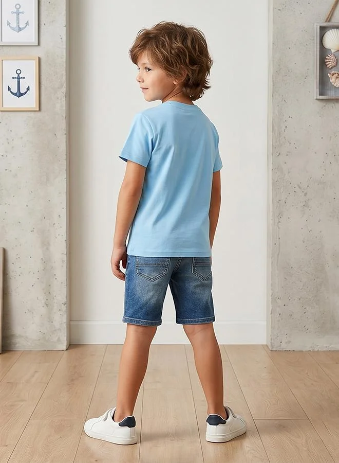 Babies & More Babies & More Toddler Boys Blue Short Sleeve T-Shirt