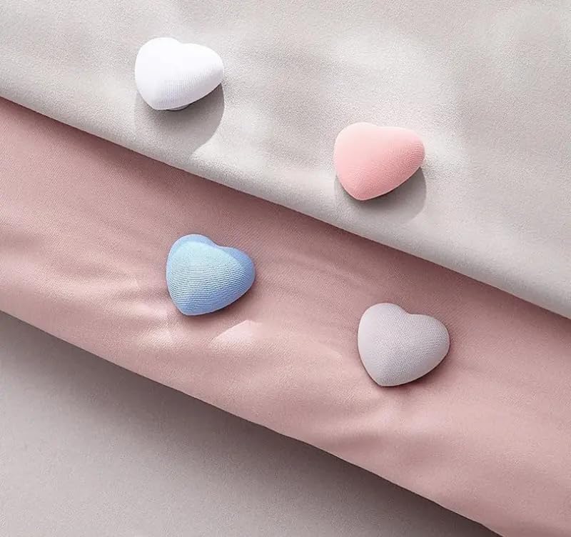 DD RETAILS Heart Design Duvet Cover Quilts Clips || Quilt Sheet Holder Comforter Fasteners || Needle Clip Free Duvet Cover Clips for Bedding Cover, Blanket, Curtains (Multicolor) (2) - Image 1