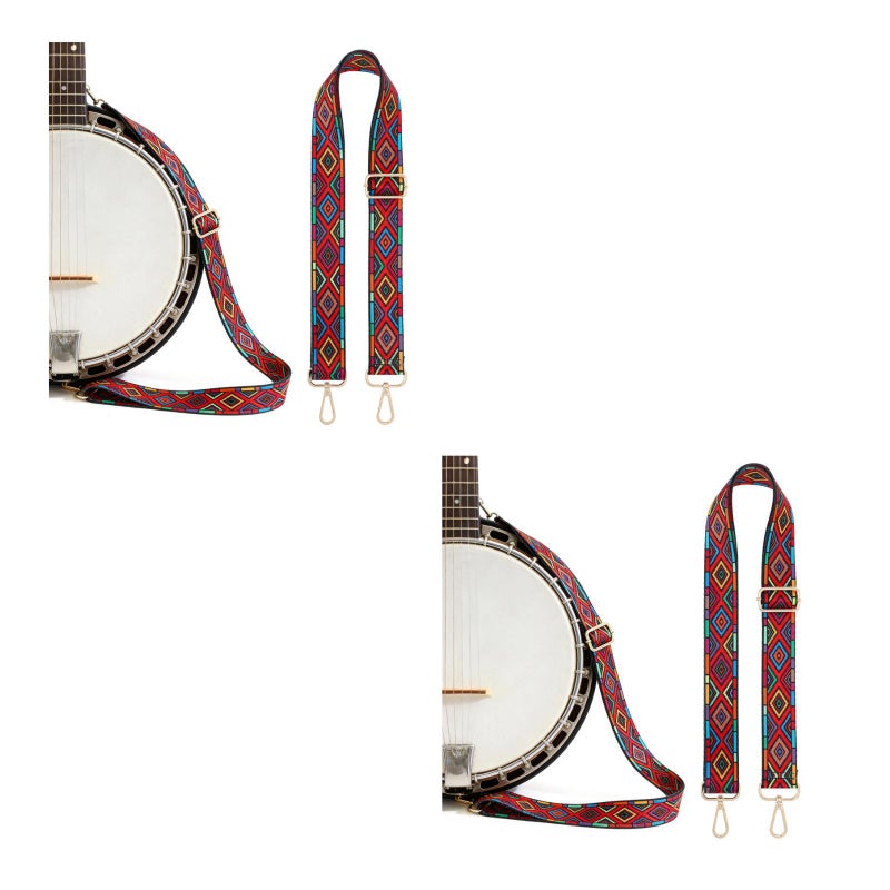 🎸 حزام بانجو قابل للتعديل ٢ قطعة حزام بديل مقاوم للتآكل للأدوات الوترية ٤ سم ألوان متعددة - Image 5
