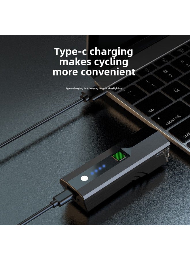 Night Riding Strong Light Highlight Mountain Road Bike Riding Equipment Accessories Lighting USB Rechargeable Bicycle Light-Color:B7-1 - Image 2