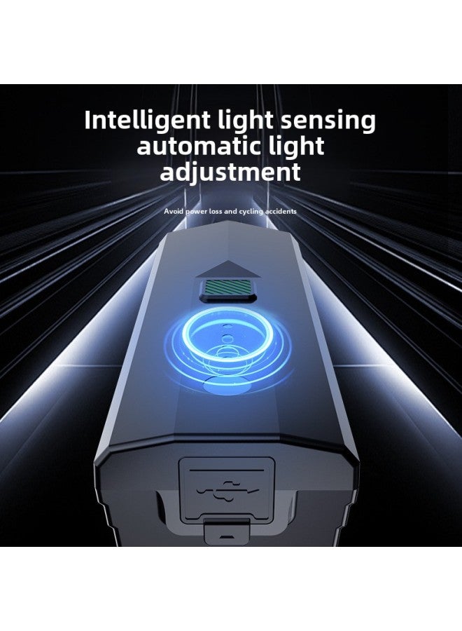Night Riding Strong Light Highlight Mountain Road Bike Riding Equipment Accessories Lighting USB Rechargeable Bicycle Light-Color:B7-1 - Image 4