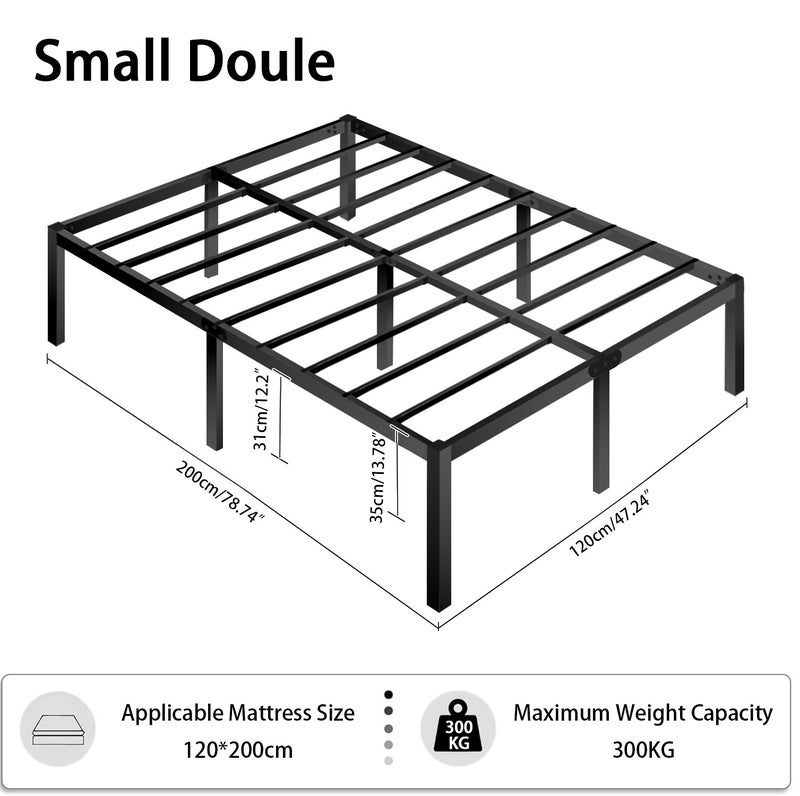 Yanara Metal Platform Bed Frame With Storage Space, 35 CM High, Heavy-Duty Steel Plate, Easy To Assemble, No Box Spring Required—Single/Double/Queen/King Size - Image 5