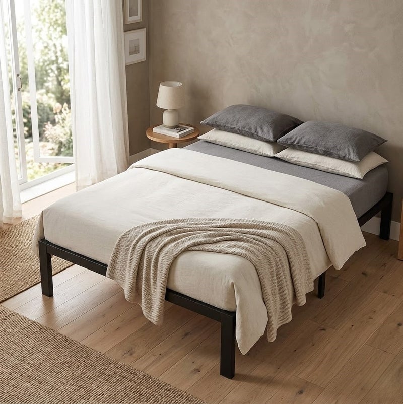 Yanara Metal Platform Bed Frame With Storage Space, 35 CM High, Heavy-Duty Steel Plate, Easy To Assemble, No Box Spring Required—Single/Double/Queen/King Size - Image 2