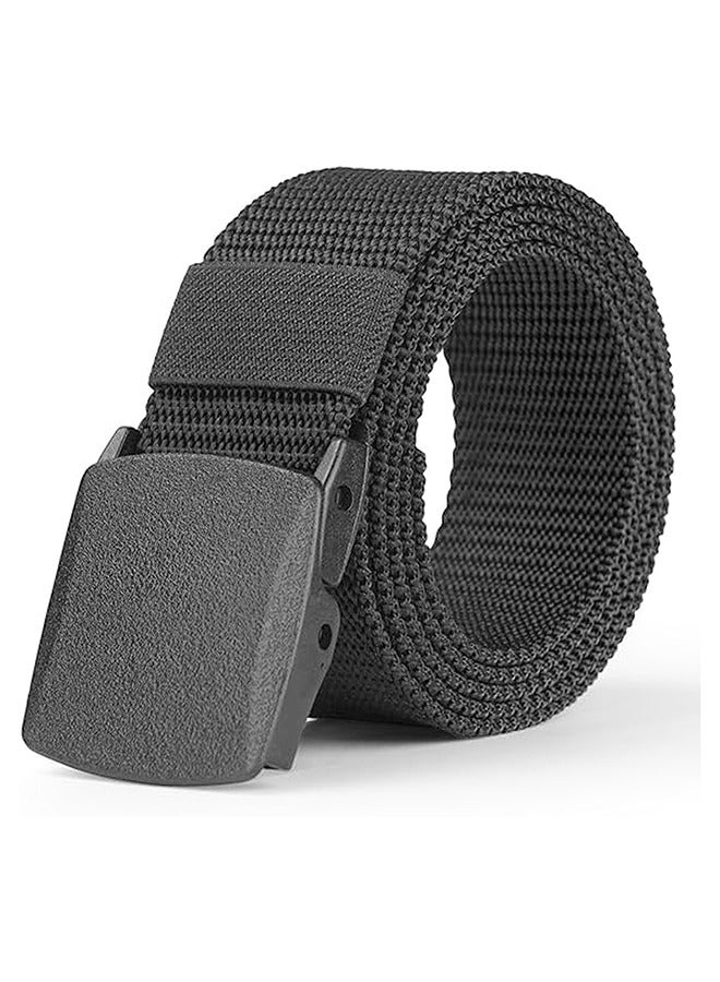 يانيك أحزمة عمل للرجال، أحزمة للرجال، حزام جولف من قماش النايلون قابل للتعديل، بدون إبزيم معدني، تمرير سريع عبر أمن المطار، مناسب للعمل والسفر - Image 1