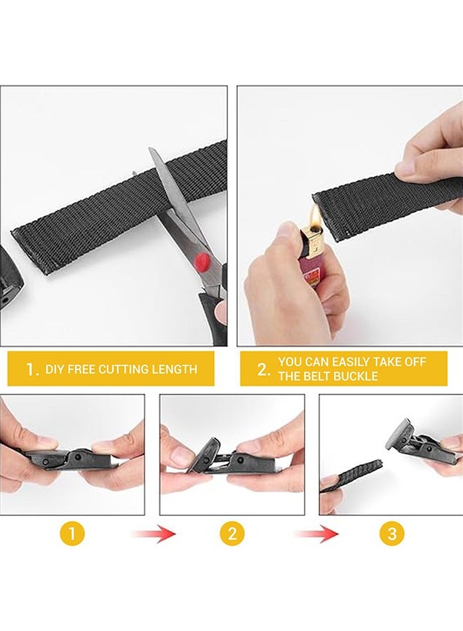 يانيك أحزمة عمل للرجال، أحزمة للرجال، حزام جولف من قماش النايلون قابل للتعديل، بدون إبزيم معدني، تمرير سريع عبر أمن المطار، مناسب للعمل والسفر - Image 3