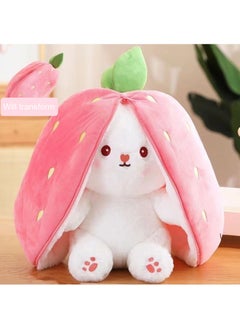 Generic Strawberry Turns Into a Rabbit Plush Toy, Pillow Doll Plush Doll  - Image 1