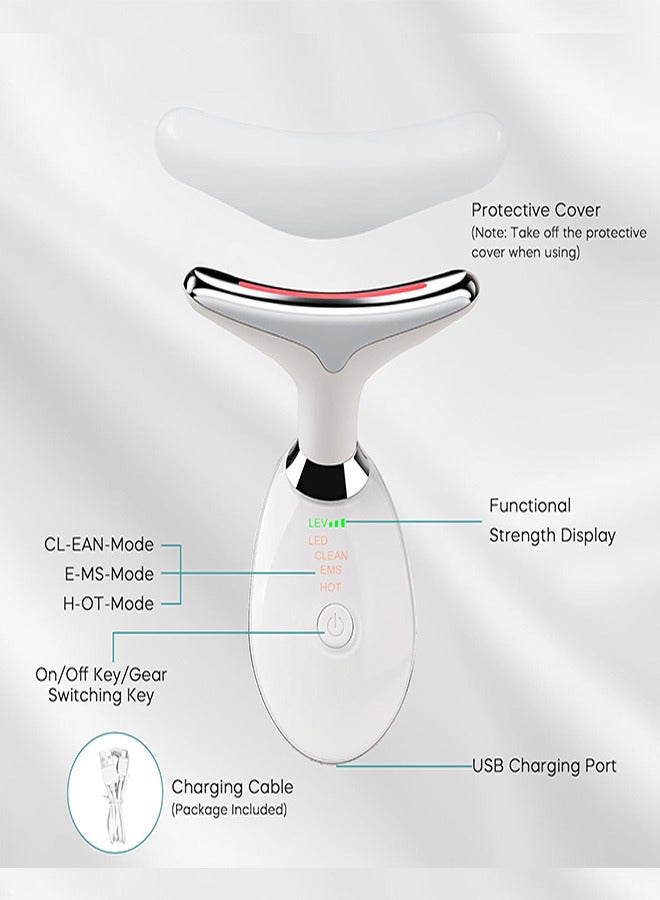Loquat Face Massager, Face Beauty Device, Facial Lifting Therapy Machine EMS Face Massager Anti Wrinkle Skin Tightening Reduce Double Chin Skin Care Tools 7 Colour Modes - Image 5