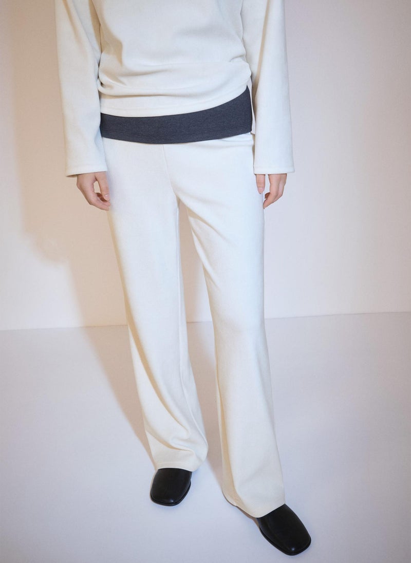 MANGO Corduroy Straight Fit Pants  - Image 1