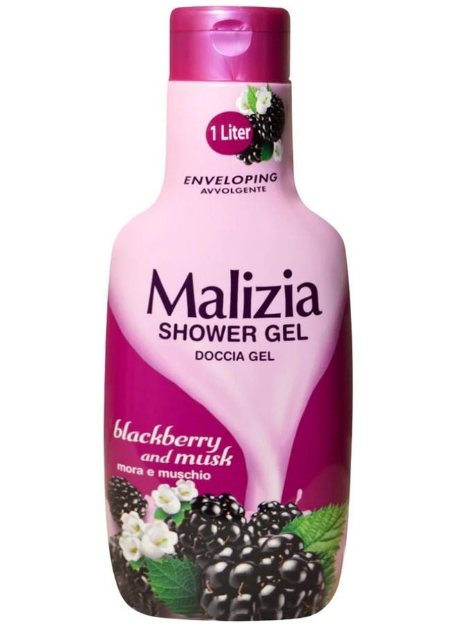 Malizia Shower Gel Blackberry & Musk 1000ml - Image 1