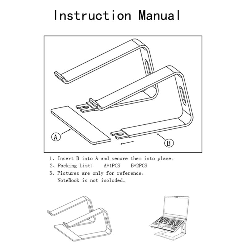 Laptop Stand: Aluminum Alloy Adjustable Height Ergonomic Laptop Riser - Non-Slip Sturdy Cooling Portable Stand for Home Office Workspace Organizer - Image 5
