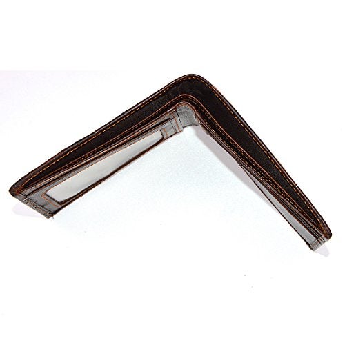 Medifier Mens Brown Genuine Leather Wallet with Credit Card Holder Dragon Pattern S - Image 5
