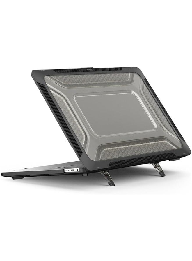 Compatible with MacBook Pro 16 Inch M3 Pro/Max (2023)  M2 Pro/Max A2780 (2023)  M1 Pro/Max A2485 (2021),Anti-Scratching Protective Case with Foldable Stand - Image 1
