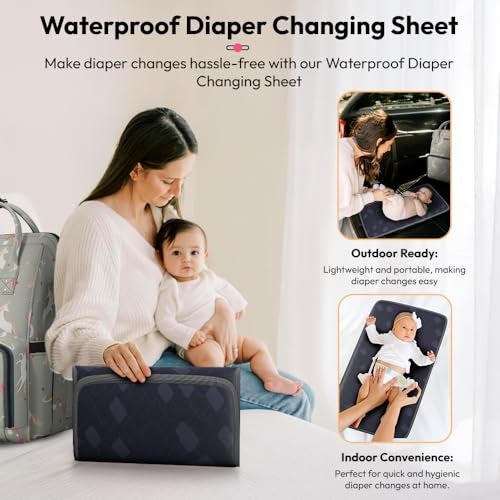 StarAndDaisy Diaper Bag for Mothers for Travel/Diaper Bags for Mom with 26L Large Capacity/Baby Bag for Mother with Multiple Pockets with 3 Double Insulated Bottle Holders (Grey) - Image 4