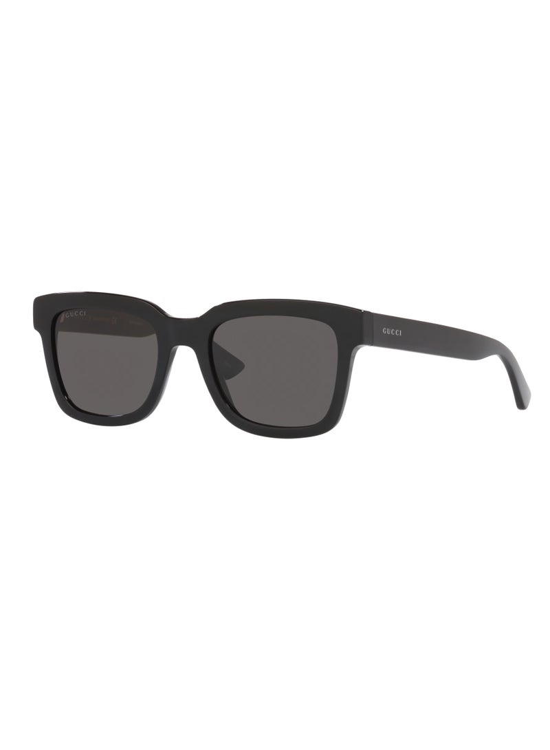 Gucci Men Black Square Sunglasses with Dark Grey lenses GG0001SN-001 52mm - Image 1