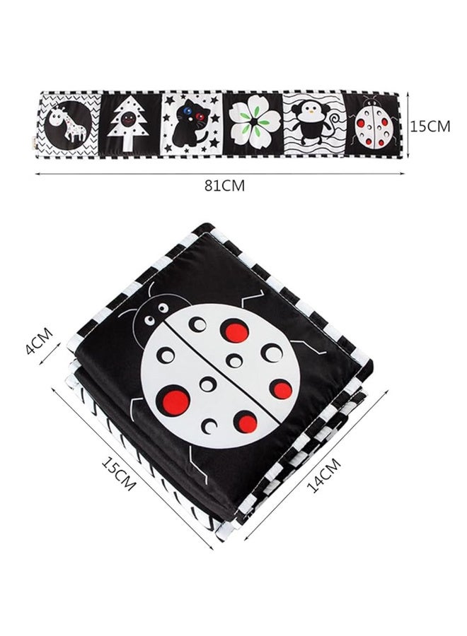 MiniMe High-Contrast Crib Bumper Strips | 0–6 Months | Black & White | Cotton & Velvet | 8 Panels & Foam Padding & Fabric Ties & Machine Washable & Stimulates Educational Visual Development - Image 1
