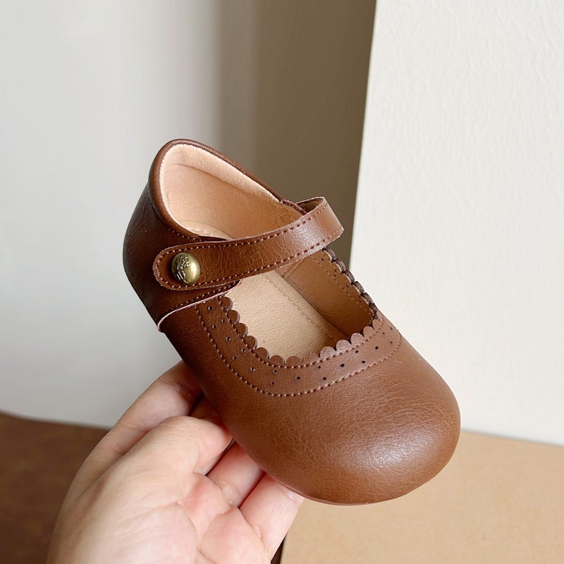 2024 New Children'S Soft Sole Small Leather Shoes Baby Toddler Shoes Retro All-Match 1-3-6 Years Old Princess Shoes - Image 3