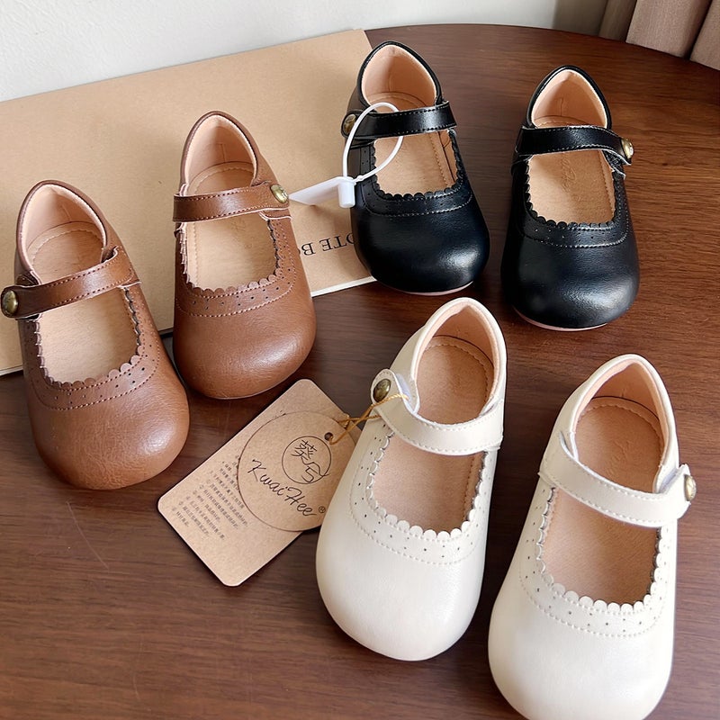 2024 New Children'S Soft Sole Small Leather Shoes Baby Toddler Shoes Retro All-Match 1-3-6 Years Old Princess Shoes - Image 2