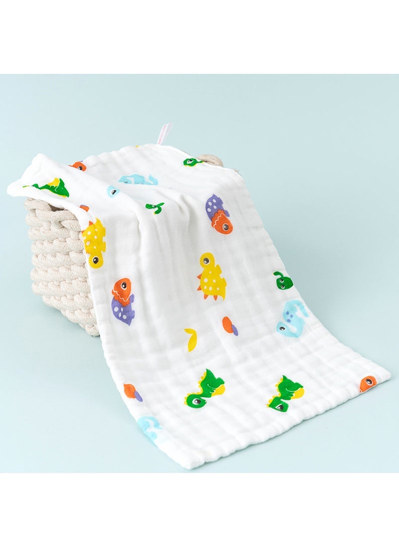 1 x 5 pcs 6-Layer Cotton Soft Baby Towels for Gentle Wash MengMeng Dragon