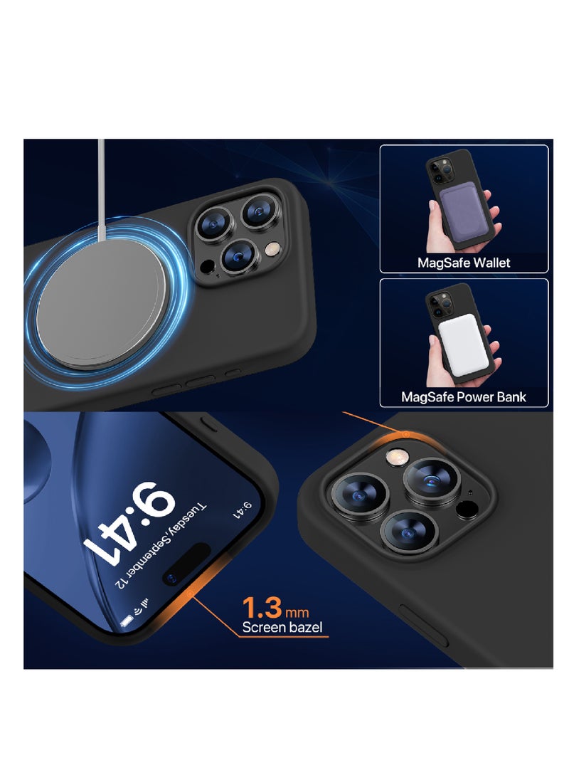 Protect iPhone 15 Pro Magsafe Silicone Case with Protection & Premium Quality MagSafe Silicone Case Support Wireless Charging 6.1 inches  - Image 5
