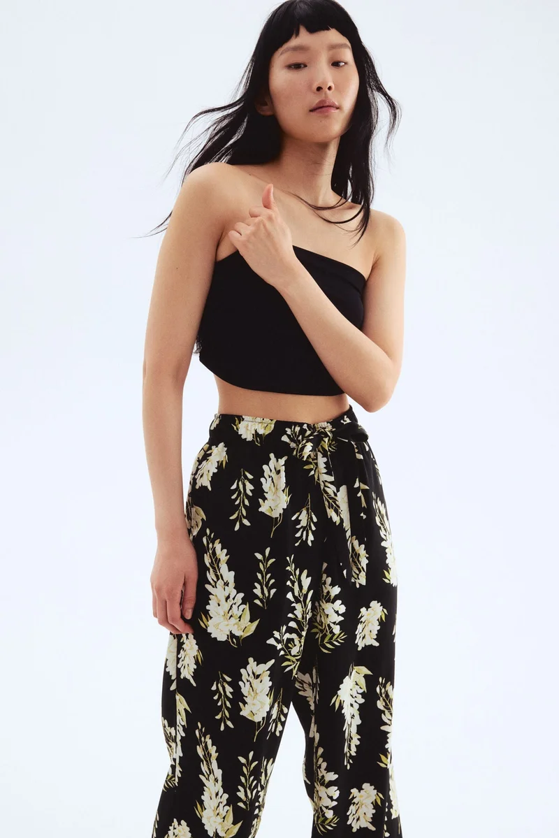 اتش اند ام بنطلون تويل برباط