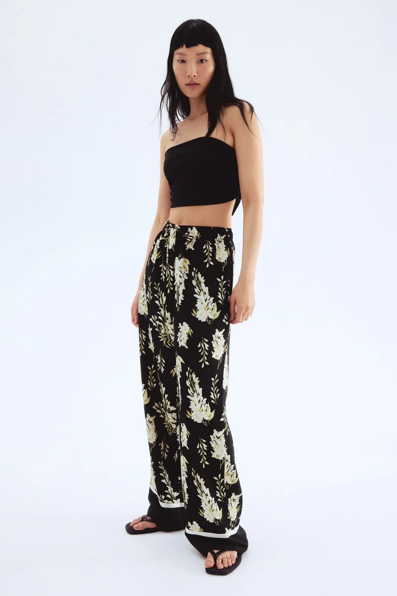 اتش اند ام بنطلون تويل برباط