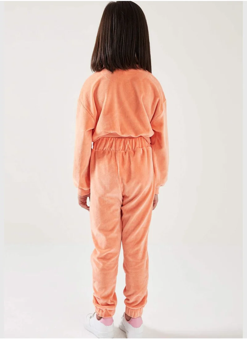 DeFacto Relaxed Fit Velor Tracksuit