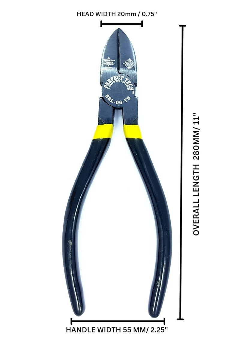 PERFECT TECH Combination Cutting Plier | Cutting Plier | Anti-Rust Properties For Gripping | Industrial & Plumber Hand Tools | Pliers For Home Tool Kit | Double Dip Set Tools (DC-08-YB & SBL-06-YB) - Image 5