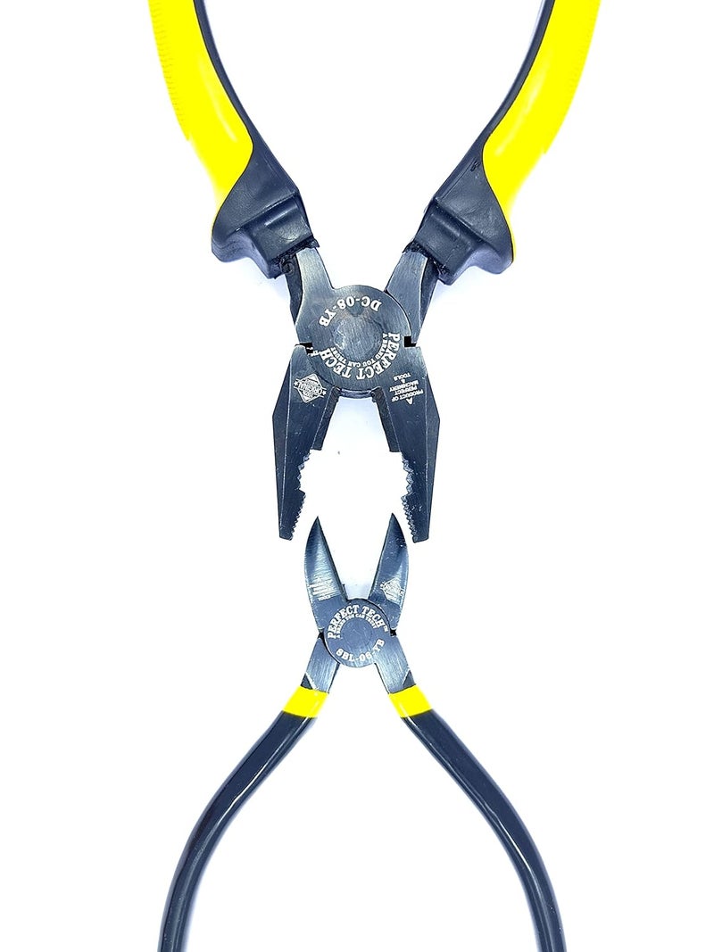 PERFECT TECH Combination Cutting Plier | Cutting Plier | Anti-Rust Properties For Gripping | Industrial & Plumber Hand Tools | Pliers For Home Tool Kit | Double Dip Set Tools (DC-08-YB & SBL-06-YB) - Image 3