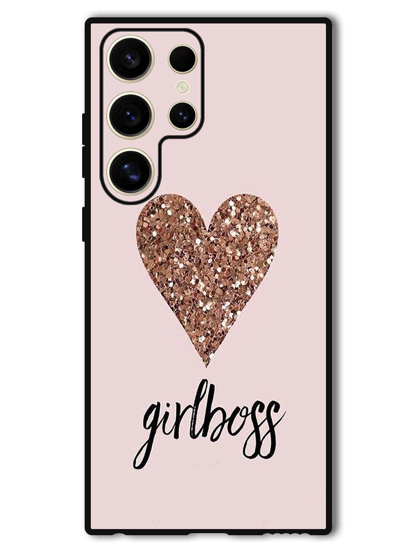 Theodor Protective Case Anti Scratch Shock Proof Bumper Cover For Samsung Galaxy S24 Ultra Girls Boss & Heart - Image 1