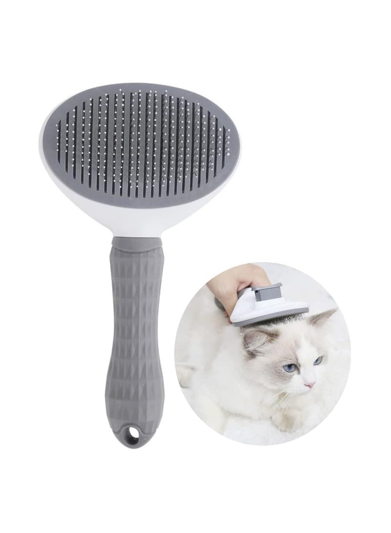 Knox Powering Generations Knox Self-Cleaning Slicker Brush for Dogs & Cats 2-in-1 Grooming, & Massaging Tool with Soft Stainless Steel Bristles, Non-Slip Handle, Easy Fur Removal, Ideal for Long & Short Hair - Image 1