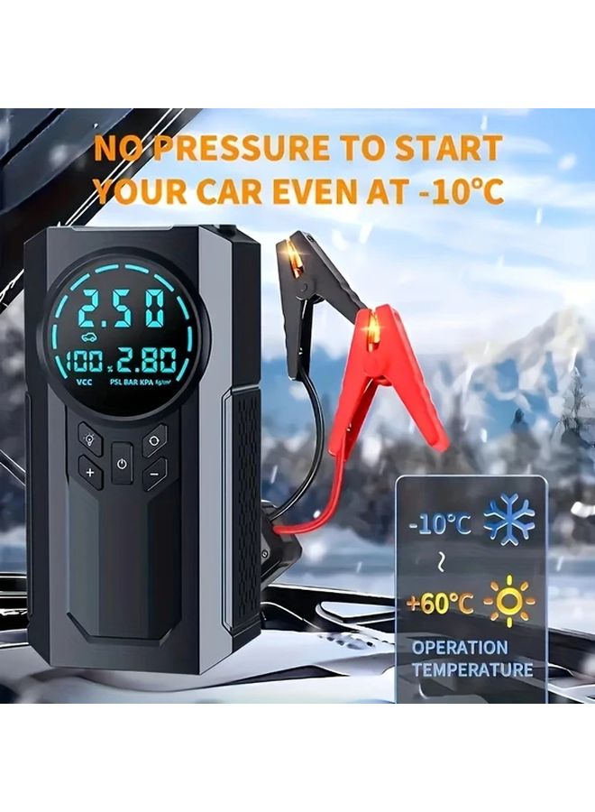 Upgraded Car Battery Starter Kit With 150psi Air Compressor And 44 63oz Gas Oil Engine Jump Starter - Image 5