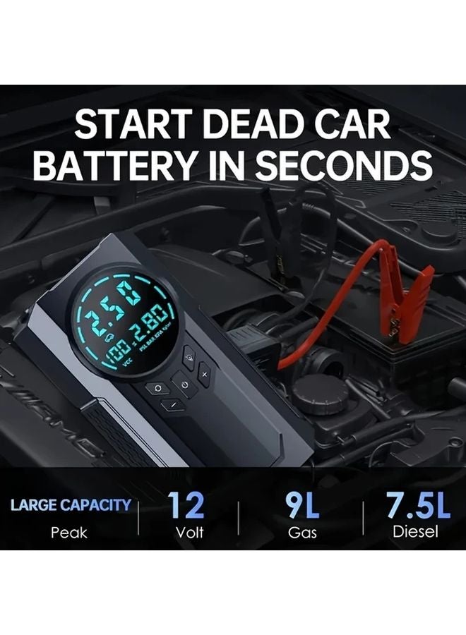 Upgraded Car Battery Starter Kit With 150psi Air Compressor And 44 63oz Gas Oil Engine Jump Starter - Image 3