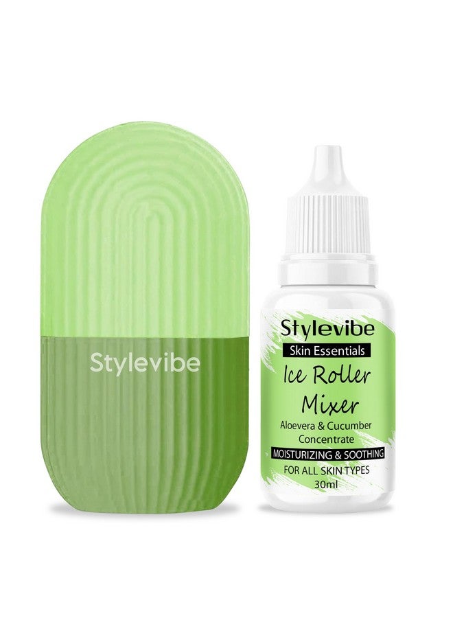 RIXTEC Ice Roller For Face, Neck and Body | With Aloevera & Cucumber Ice Roller Mixer 30ml | Ice Cube Facial Roller Kit l For Skin Moisturizing & Soothing - Image 4