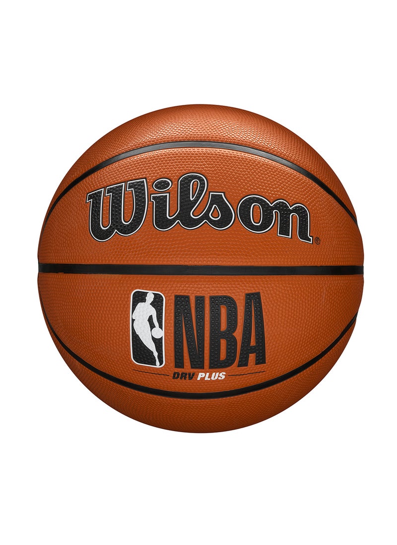 Wilson NBA DRV Plus Basketball, Size 7 for +12 years old and Adults- Brown  - Image 1
