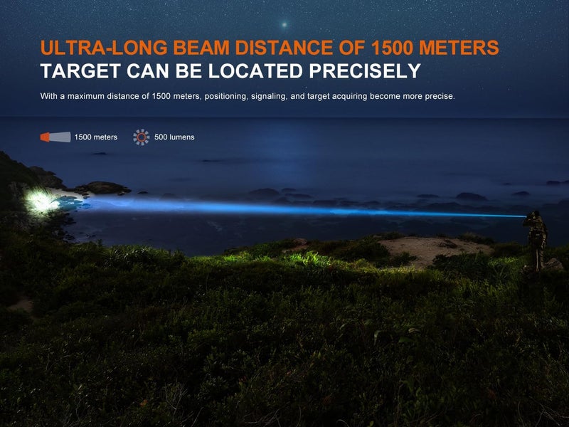 Fenix TK30R Long Throw Tactical LEP Flashlight USBC Rechargeable 1640 Yards Beam Throw with EdisonBright Charging Cable Carrying case - Image 3