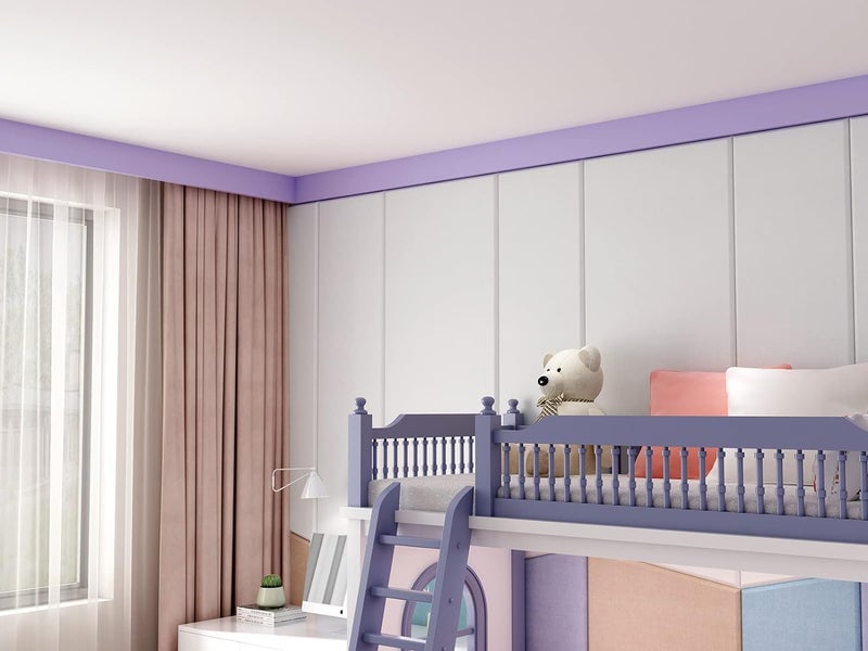 MUNIKESH CREATION Purple Colour Wallpaper Border Peel and Stick Purple Contact Paper for Countertops Border, Wall Corners Stickers and Wall Decor Waterproof Self Adhesive 4x240 Inch - Image 2