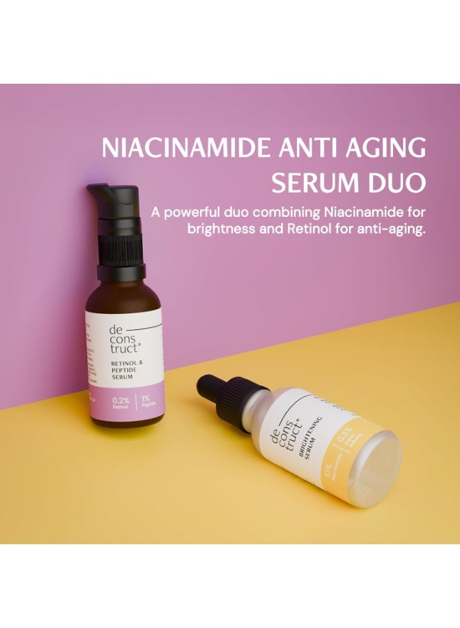 Deconstruct 0.2% Retinol + 10% Niacinamide Face Serum Combo | With Peptide & Alpha Arbutin | Reduces Fine Lines, Dark Spots & Acne Marks | For Men & Women | Beginner Friendly | 30 Ml each |Pack of 2 - Image 3