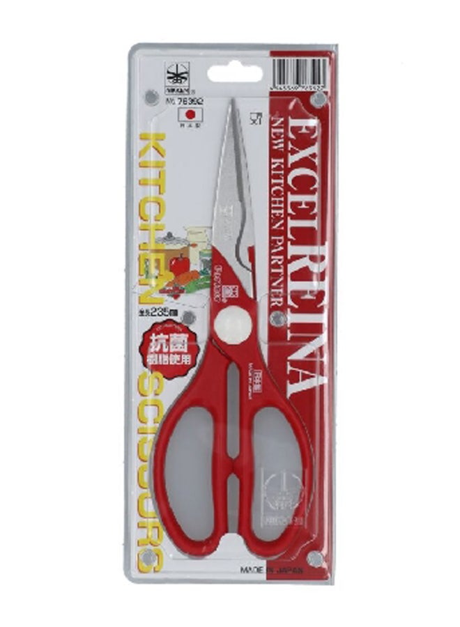 KAI Regular Kitchen Anti-Corrosive Steel Scissor Red and Chrome - Image 1
