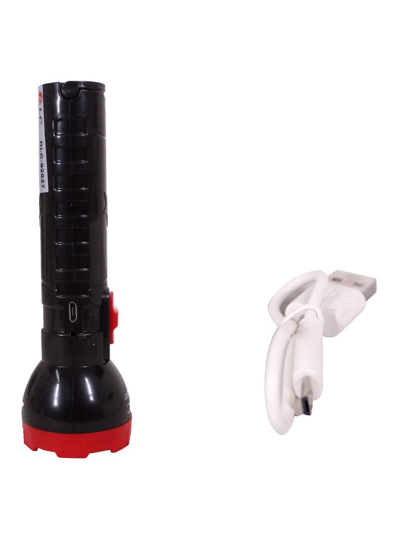 دي إل سي  مصباح يدوي LED قابل لإعادة الشحن dlc-92027 أحمر/أسود - Image 5