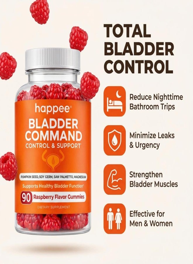 Happee Bladder Control Gummies Supplement Women & Men, Day & Night 90 ct - Image 2