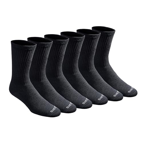 Dickies Men's Dri-Tech Essential Moisture Control Crew Socks Multipack, Solid Black (6 Pairs), Medium - Image 5