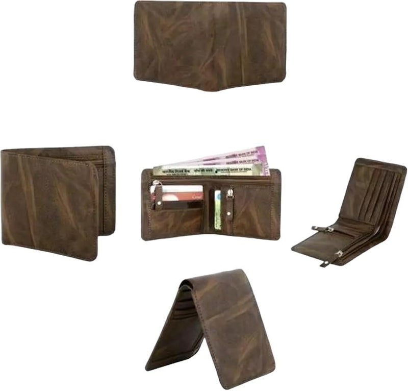 SAMTROH Double Zipper Pu Leather Wallet for Men | 3 Card Slots | 2 Secret Compartments | 2 Currency Compartments | 1 Coin & Zip Pocket - Image 5